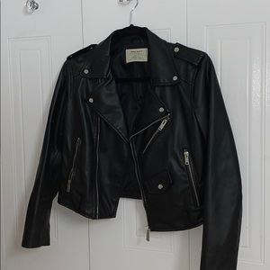 ZARA BASIC FAUX LEATHER JACKET